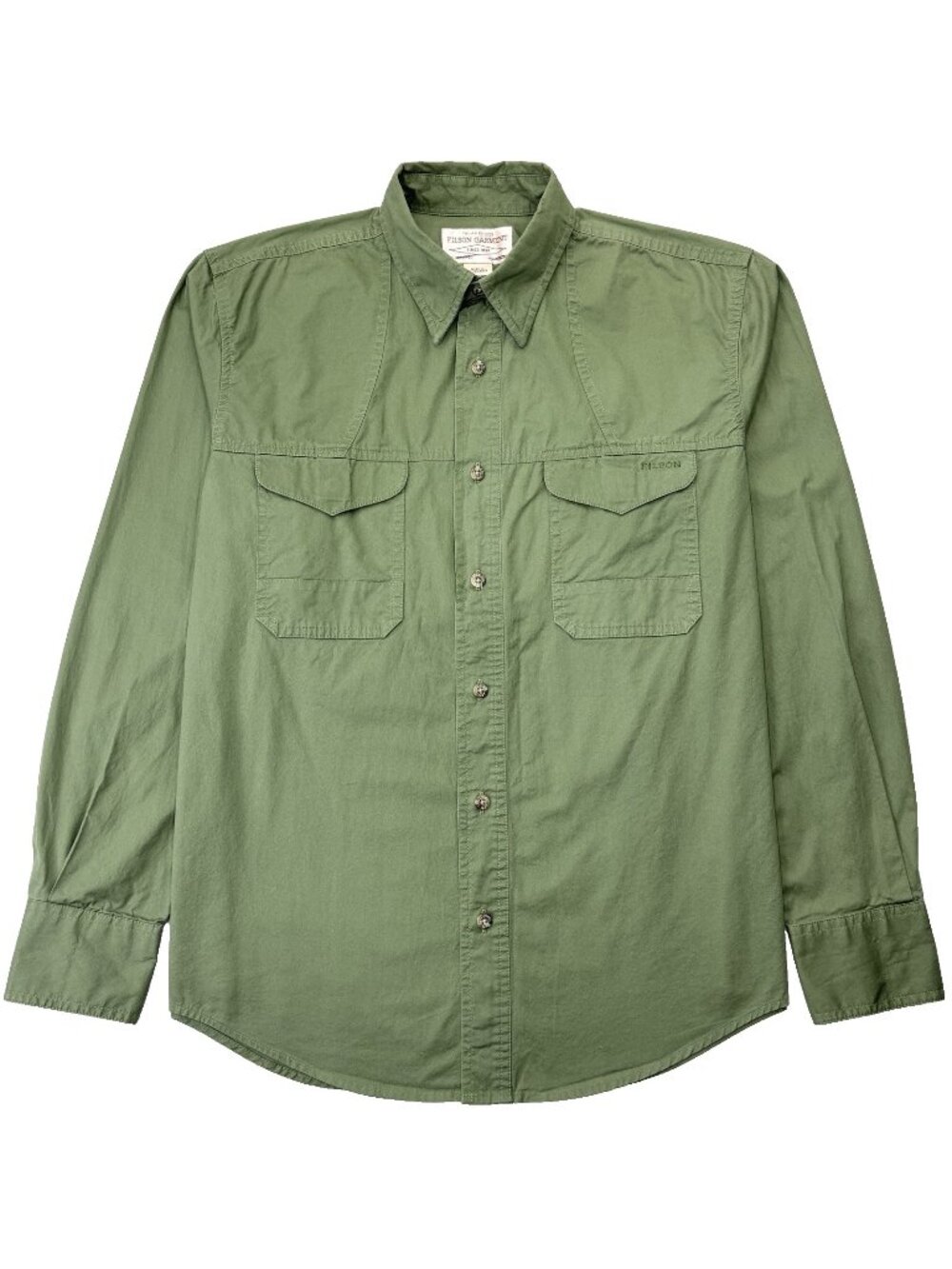 CC Filson Poplin Safari Shirt Mens M Olive Green 10499 Hunting Outdoor Huckberry